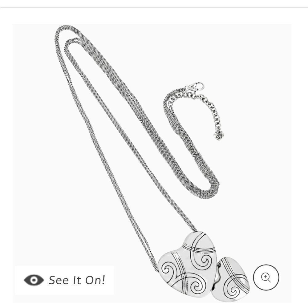 Brighton Atlantis Long Heart Necklace NWT